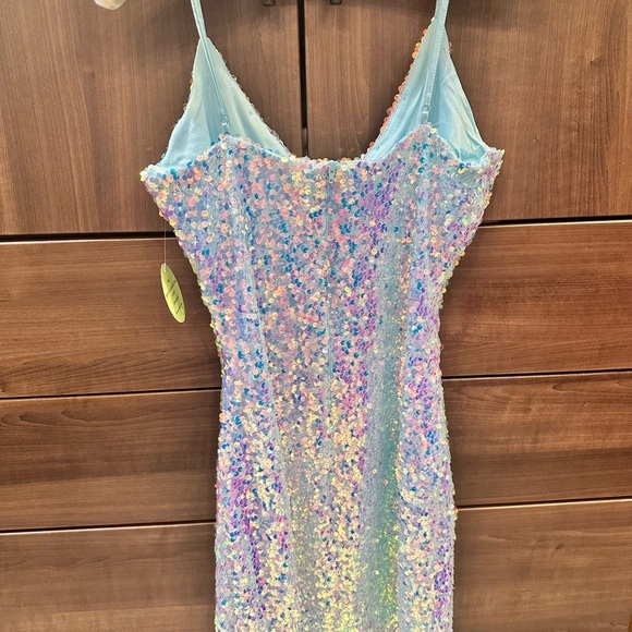 Size L Blue Sequin Dress NWT 💎 - Picture 6 of 6